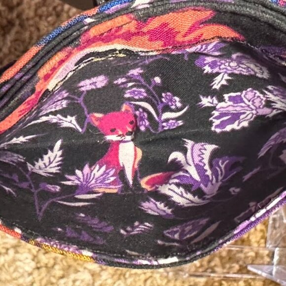 Vera Bradley Foxwood Pattern 2019 Snap Card Wallet Keyring Woodland Critters GUC - Picture 5 of 15